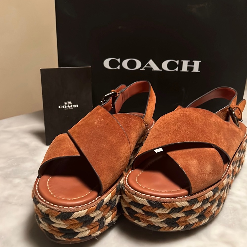 Coach Flitform Wedge in saddle